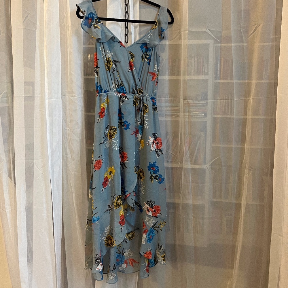 Blue dress with flowers, XS, from Maurices.